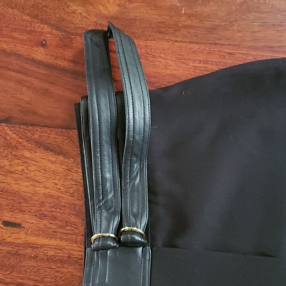 CALVIN KLEIN Black Pencil Skirt with Faux Leather Belt SIZE 14 - Picture 8 of 12